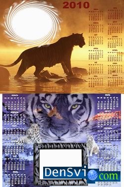 Calendars on  2010 with  Tigers