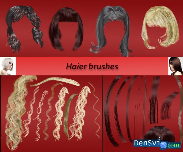   - Brushes of hair