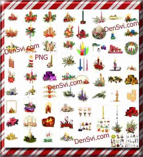   - PNG  . Christmas candles