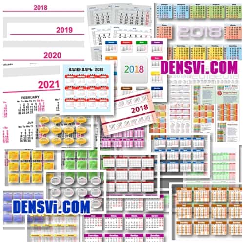   2018 - 2021 - Calendar grid -  