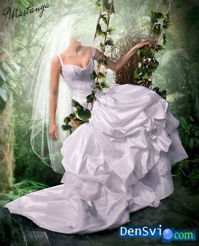 Template for a photomontage - Bride