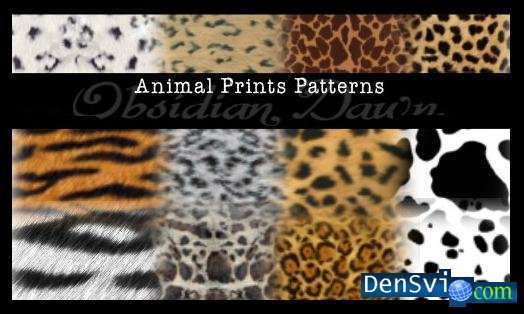 Заливки для Фотошопа - Animal Prints Patterns с бонусом