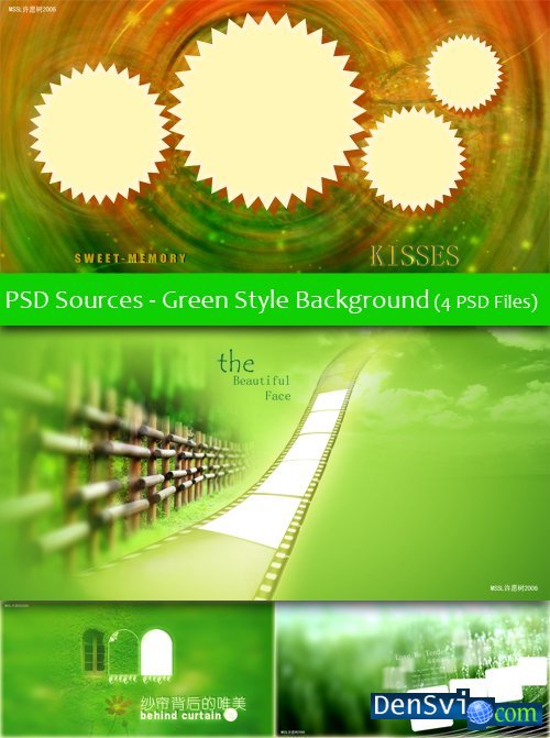 Исходники -  Зелёная свежесть в PSD