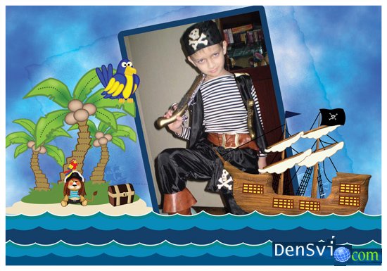 Пиратская детская рамка Фотошоп