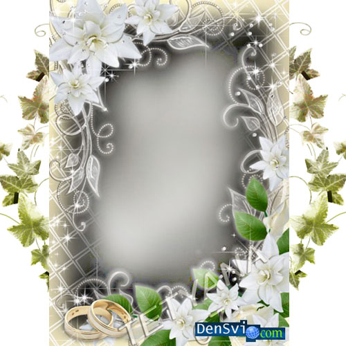Рамка Photoshop - Свадебных цветов очарование
