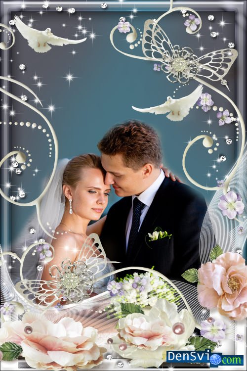Свадебная рамка - Цветение прекрасных роз