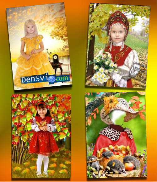 Костюмы Фотошоп девочкам - Осенние наряды