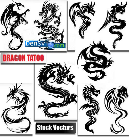 Векторные татуировки - Чёрный дракон