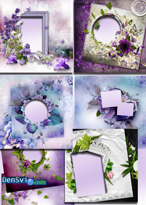 Рамки для Фотошопа - Пурпурные фантазии