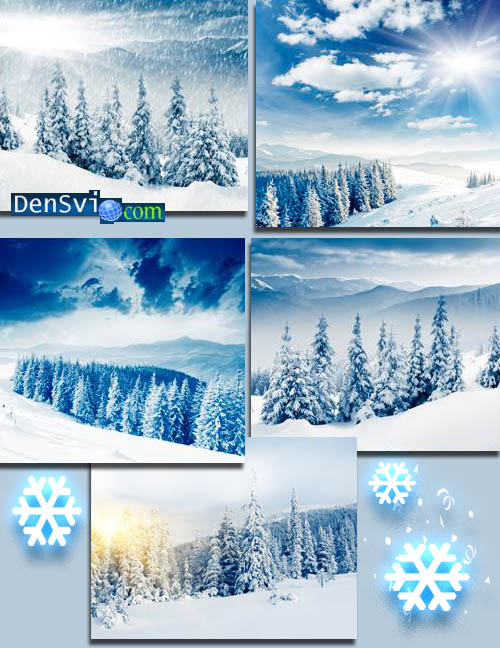 Фоны Фотошоп растровые - Зимние пейзажи