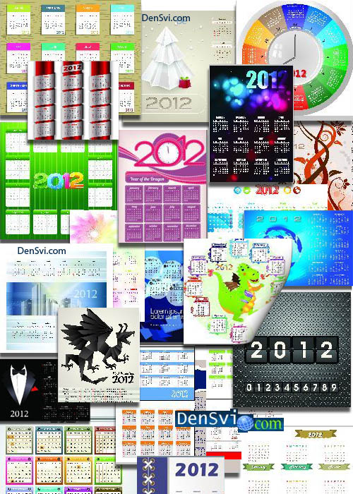 Календари и календарная сетка 2012 - вторая часть