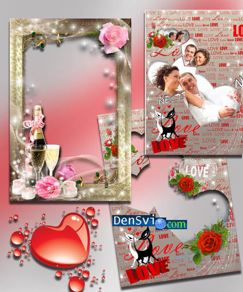 Романтические рамки Фотошоп - Мир роз