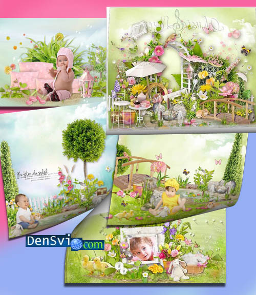 Скрап-набор - Цветущие весенние сады