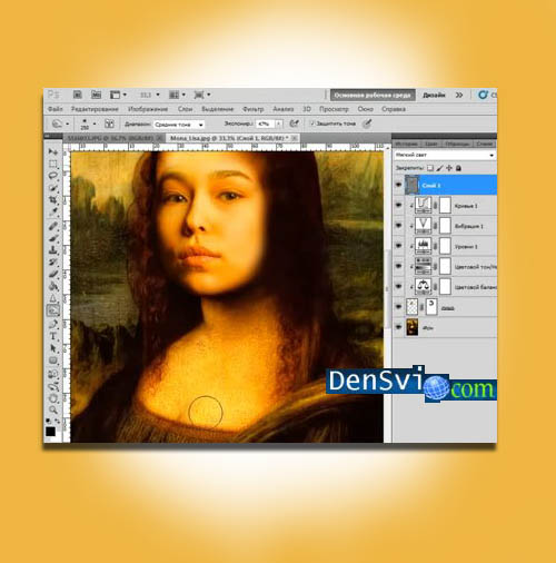 Фотомонтаж мона лиза замена лица в photoshop cs5