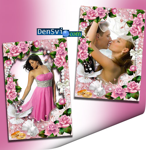 Свадебная рамка - Прекрасных роз незабываемый аромат