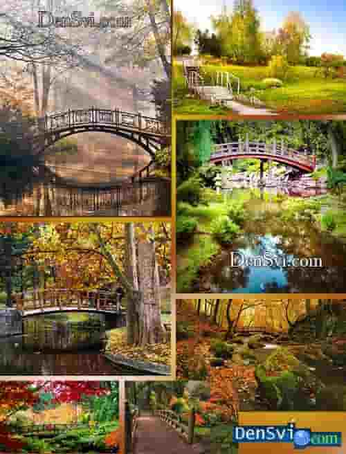 Осенняя природа - мосты - Фоны