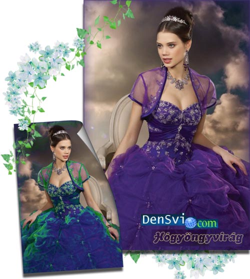 Шаблоны Фотошоп - Фиолетовое бальное платье