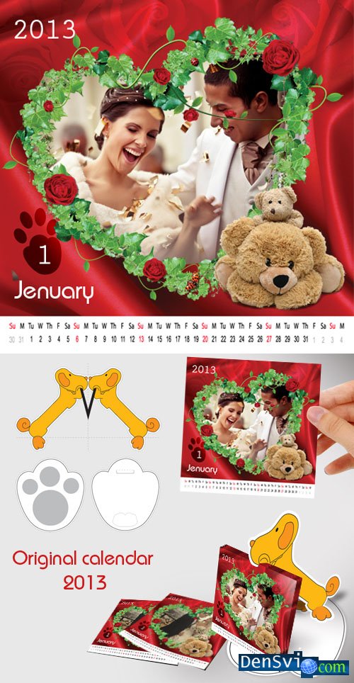 Календарь-подставка 2013 - PSD шаблоны Фотошоп