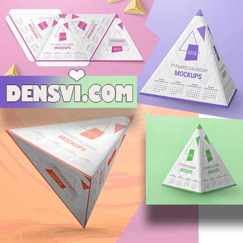 Календарь Пирамида - PSD мокапы. Pyramid mockup