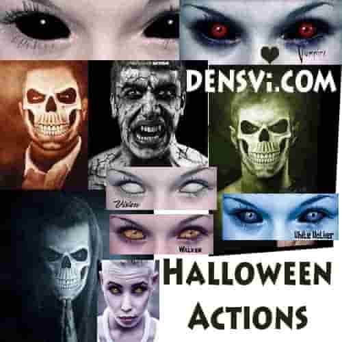 Halloween actions: Хеллоуин экшены с клипартом бесплатно