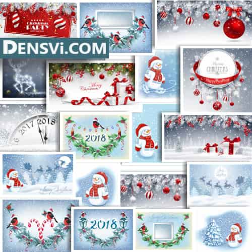 Новогодний вектор - Зимние фоны. Christmas vector скачать бесплатно