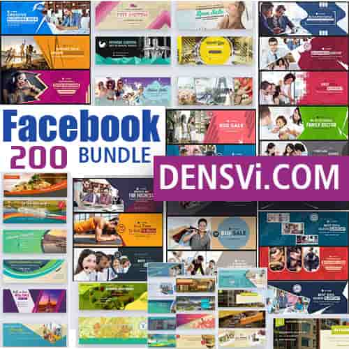 Фейсбук шаблоны 200 PSD бесплатно