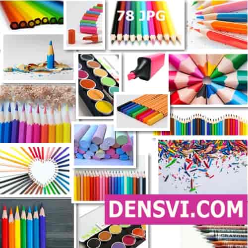 Фоны Фотошоп - Цветные карандаши - маркеры - мелки - краски